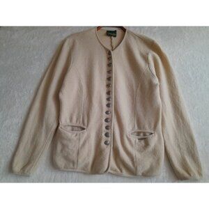 Vtg Geiger Austria Wool Alpine Style Ornate Button Size 28/US 6 Cardigan Jacket